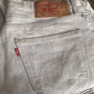 🚨B2G1 🎉HP🎉LEVI’S 501 Blue & White 34x30 501 Jeans